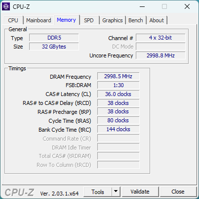 The DDR5 RAM timings should be those of an AMD EXPO profile