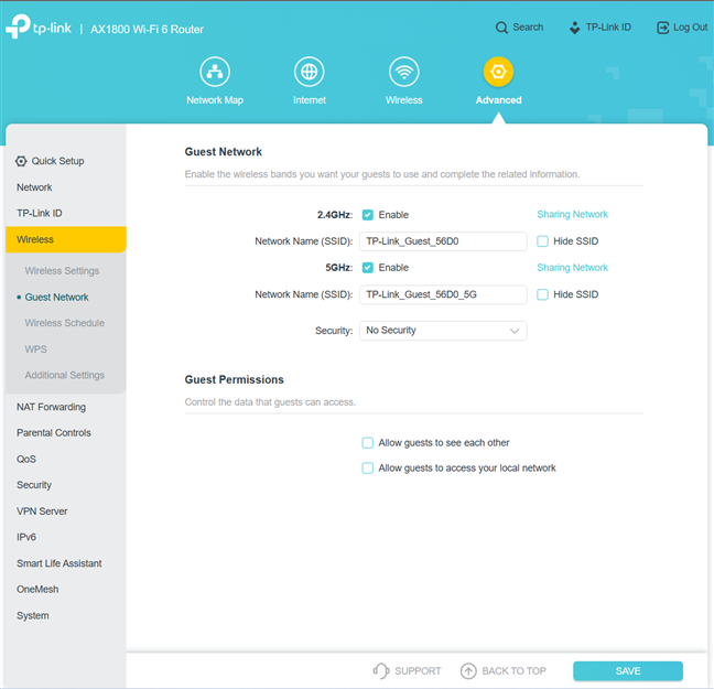 Setting up the Guest Wi-Fi is easy