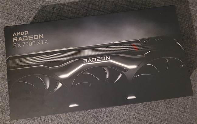 The box of the AMD Radeon RX 7900 XTX