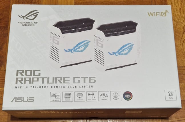 The packaging for the white variant