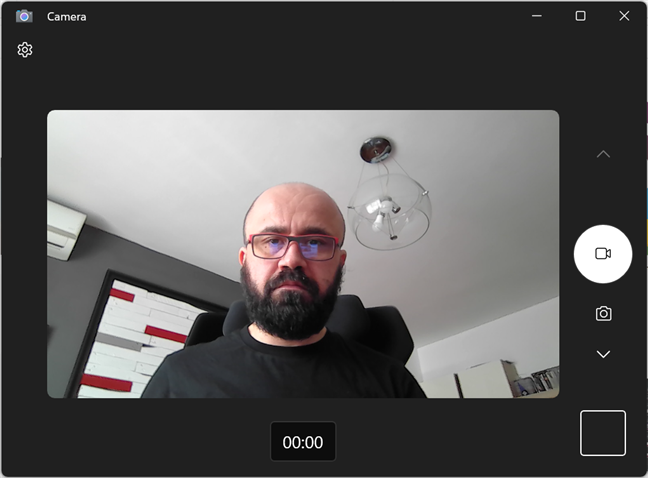 The webcam is OK for video calls