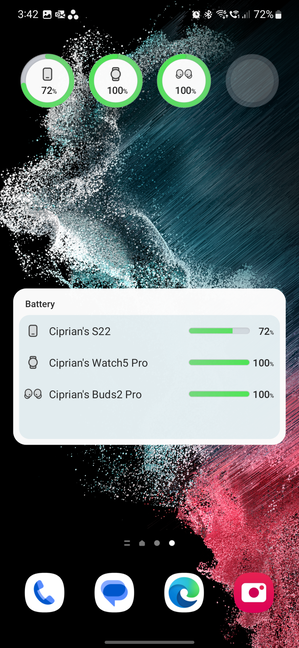 See the battery status of my Galaxy Buds2 Pro