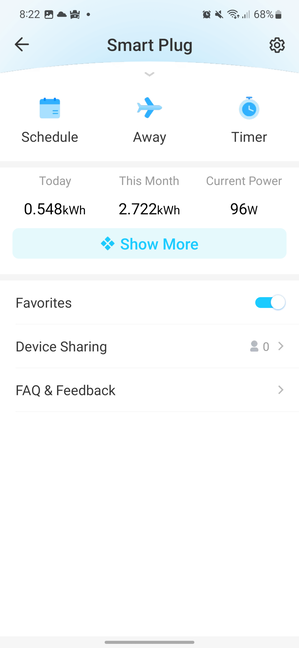 You get power consumption data (almost) in real-time