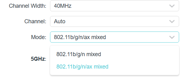 Wi-Fi 6 routers still use 802.11n for the 2.4 GHz band