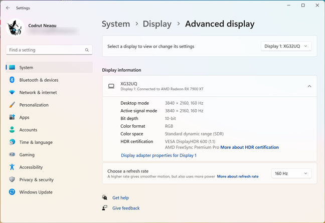 ASUS ROG Strix 32 HDMI 2.1 DSC Gaming Monitor (XG32UQ) - 4K UHD (3840 x  2160), Fast IPS, 160Hz, 1ms, G-SYNC Compatible, FreeSync Premium Pro