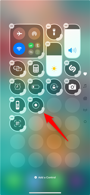 The iPhone Screen Recording control is added in iOS 18