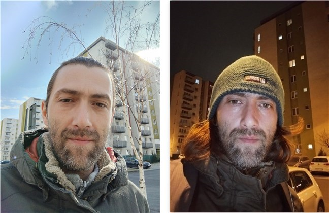Motorola moto g53: Selfies during the day and night