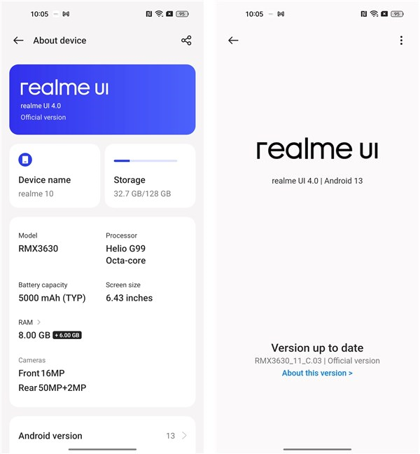 Realme 10 is powered by a Helio G99 processor