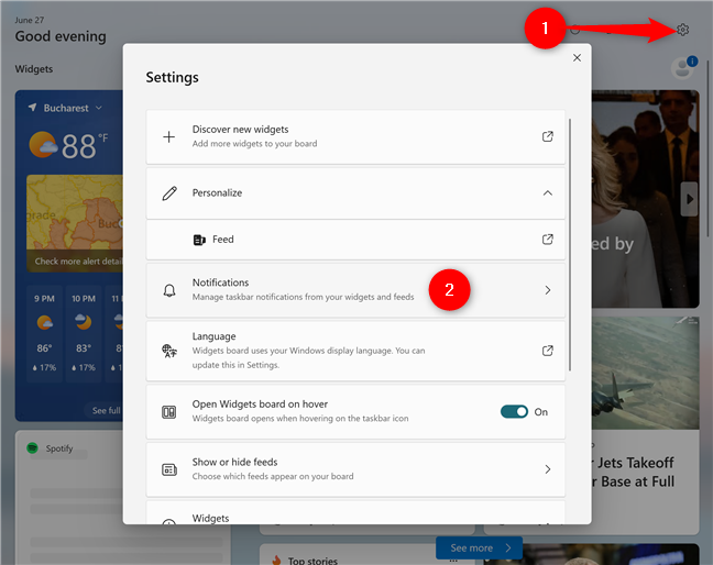 Go to Settings > Notifications