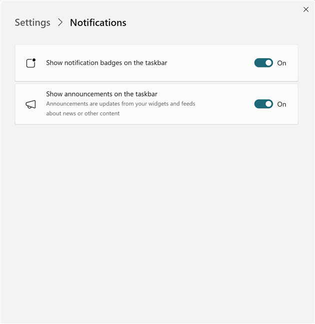 Choose the widgets Notifications you want to see