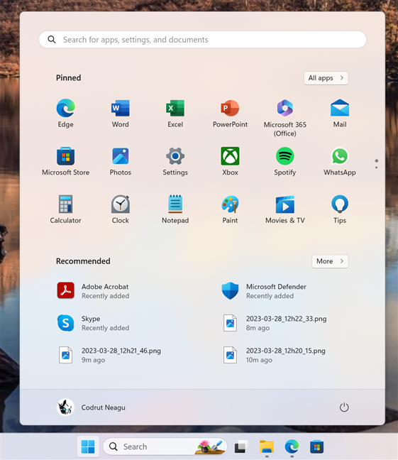 Simplified Start Menu