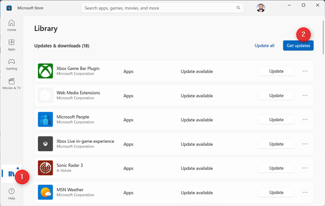 Don't forget to update your Microsoft Store apps