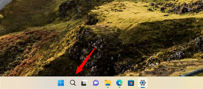 The old Windows Search icon on the taskbar