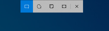 In Windows 10, Windows + Shift + S opens Snip & Sketch