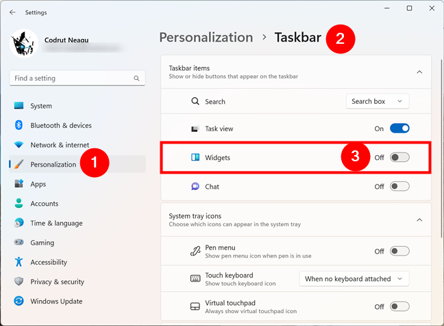 How to disable Widgets in Windows 11