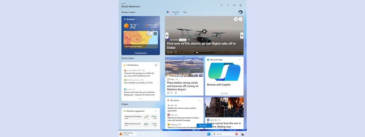 The Windows 11 Widgets: All you need to know