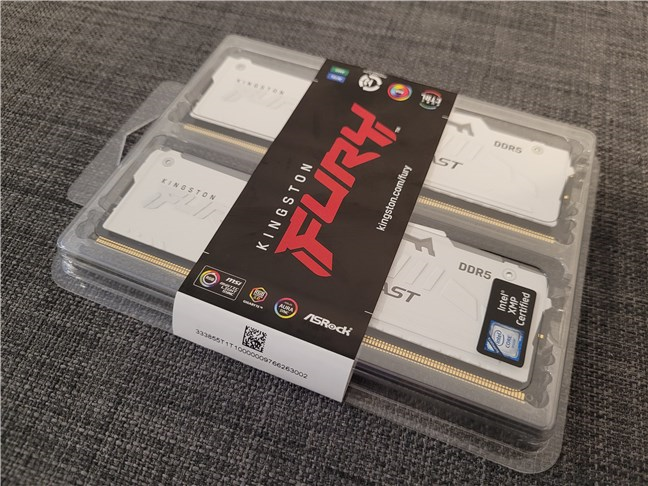 The package of the Kingston Fury Beast RGB DDR5-6000 32GB