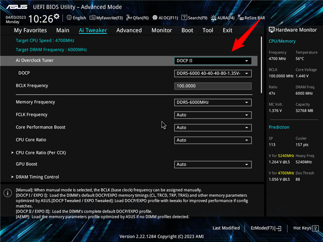 Enabling the RAM to run at full speed