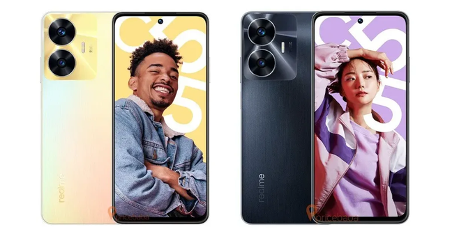 The different color versions for Realme C55