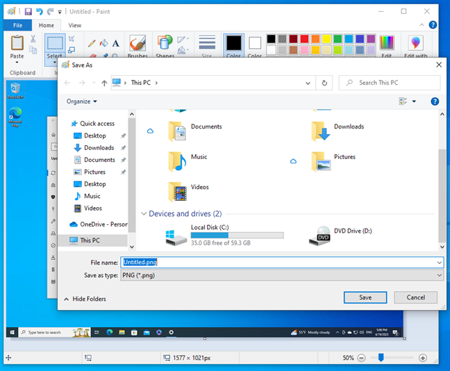 Choose where screenshots go on Windows 10