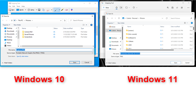 Choose where screenshots are saved with Snipping Tool