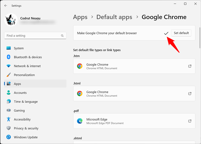 Google Chrome is now the default web browser