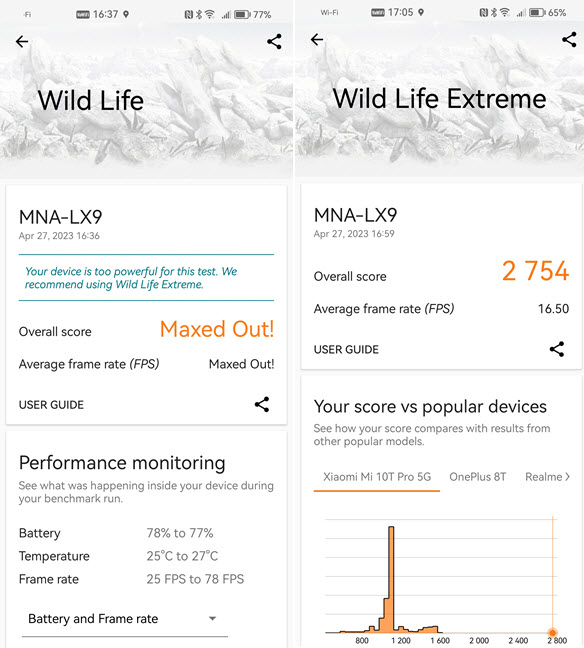 HUAWEI P60 Pro - The results you get in 3DMark