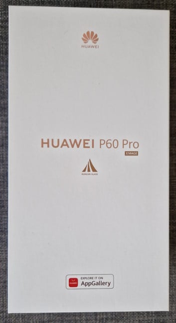 HUAWEI P60 Pro comes in a white cardboard box