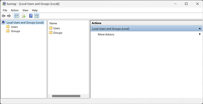 lusrmgr.msc - Local Users and Groups