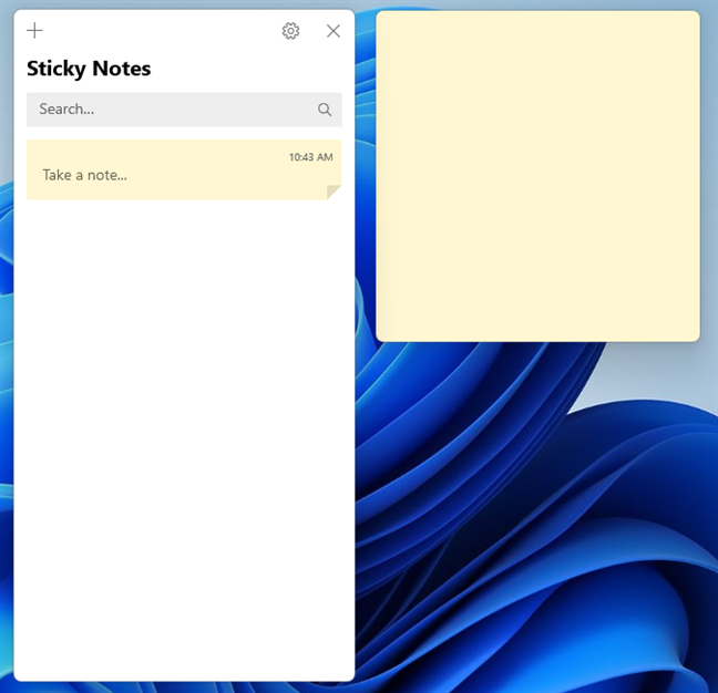 Running Sticky Notes for the first time