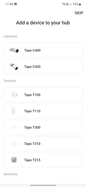 Next, add the Tapo C420S2 cameras
