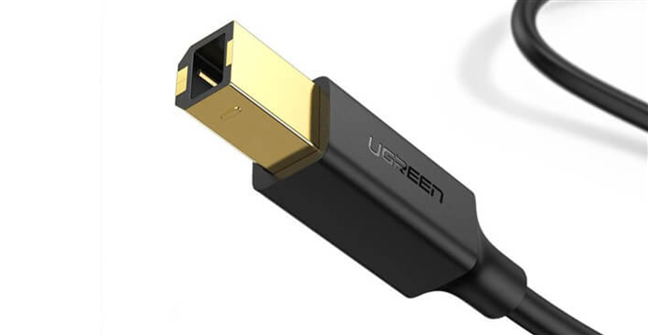 A USB Type-B connector