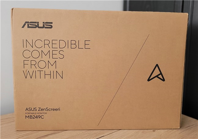 The package of the ASUS ZenScreen MB249C