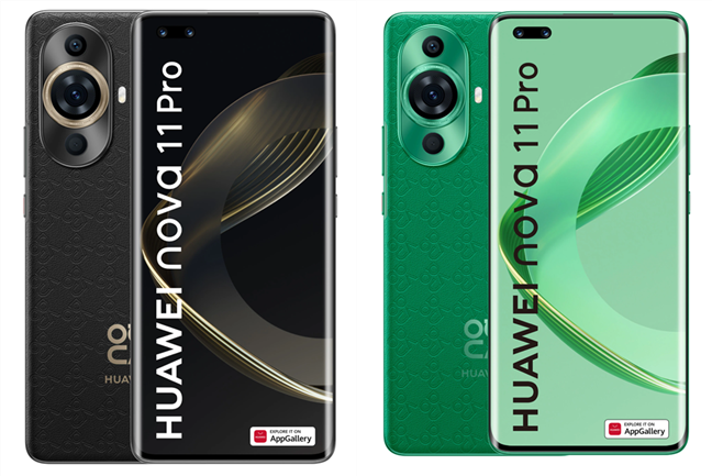 HUAWEI nova 11 Pro is available in Black or Green