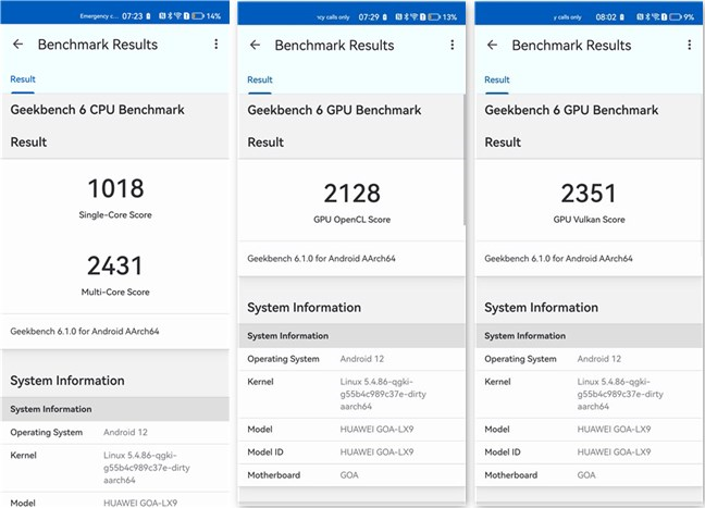 Results in Geekbench 6