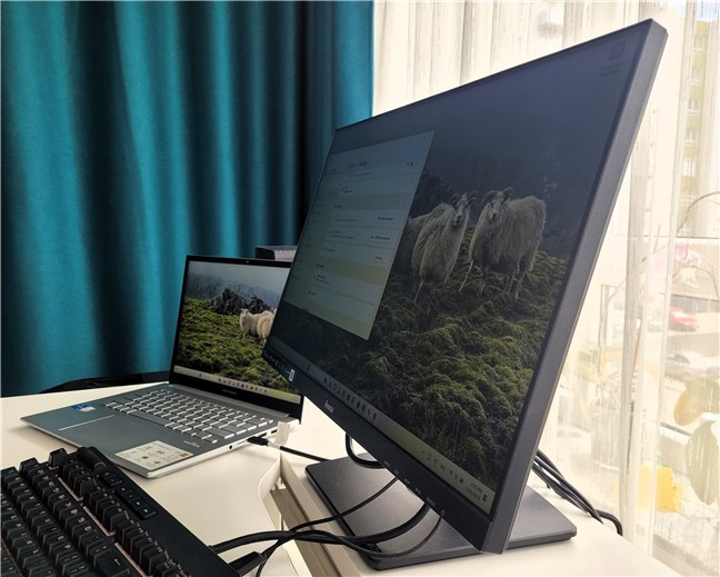 Using the monitor as a laptop docking station