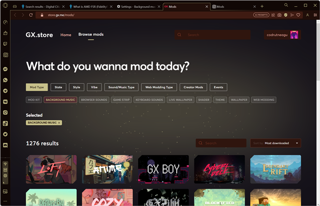 Opera GX wants you to pimp your browser with new Mods feature - Blog