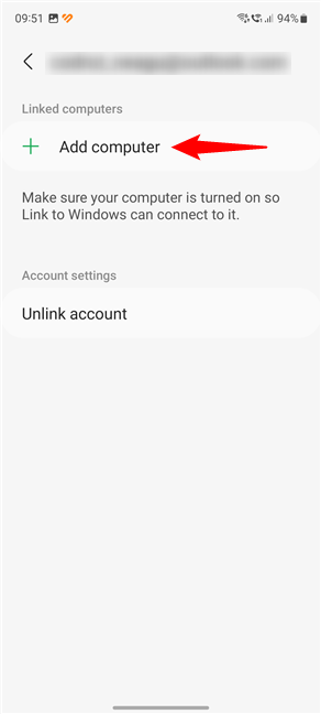 Add computer to a Samsung Galaxy