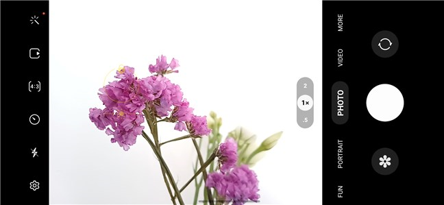 The Camera app is the same as on all Samsung Galaxy phones