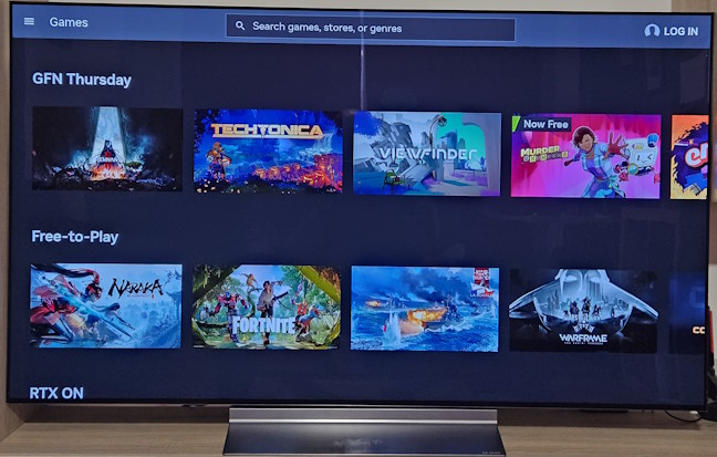 GeForce NOW is available on LG OLED C3