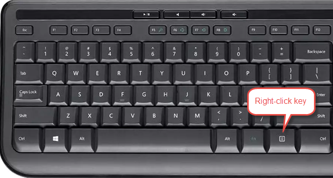 Do you have a Menu key on your keyboard?