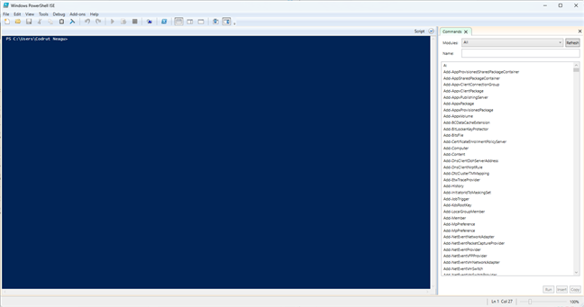 PowerShell ISE (Integrated Scripting Environment)