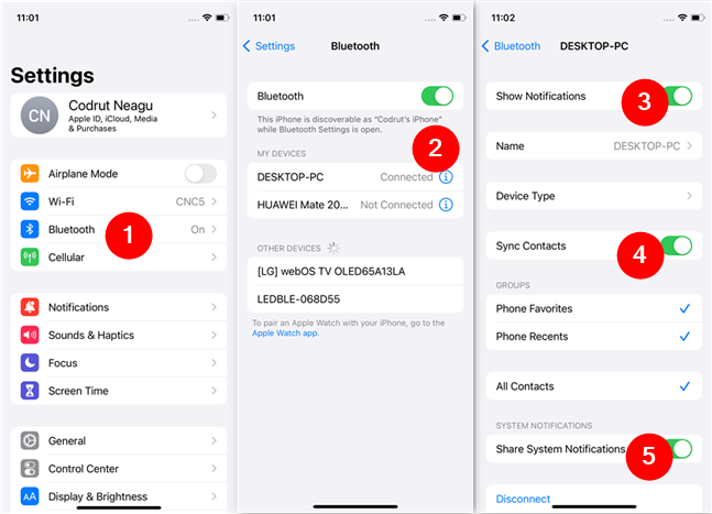 Grant the required permissions on the iPhone
