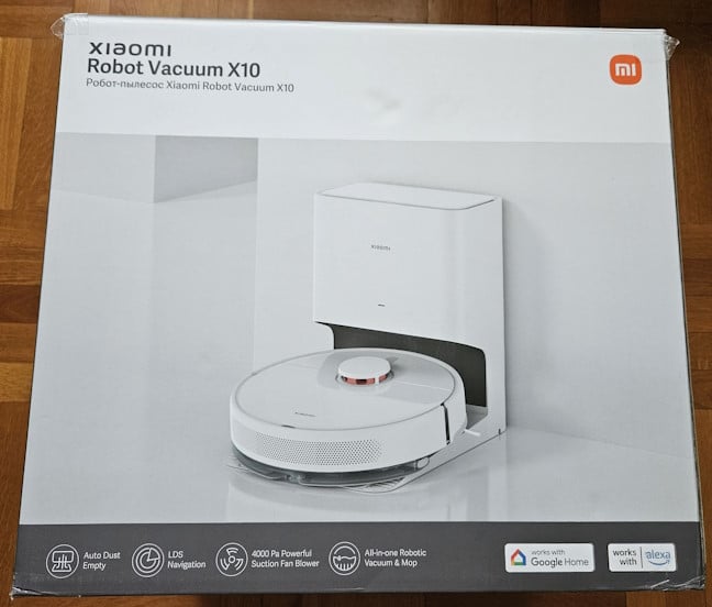 Xiaomi Robot Vacuum X10 comes in a large and heavy box