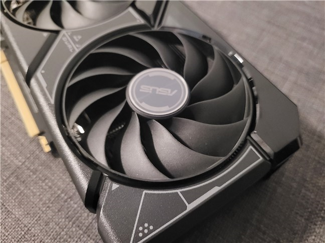 The GPU uses a dual-fan system for cooling