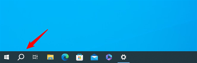 The Search button on the Windows 10 taskbar