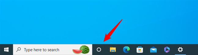 Cortana on the Windows 10 taskbar