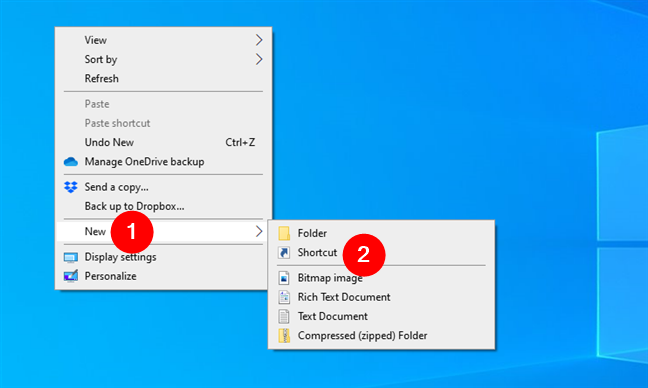 Create a new shortcut to File Explorer