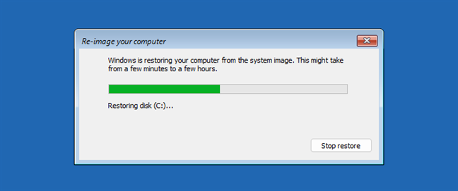 Restore a Windows PC with Image System Recovery