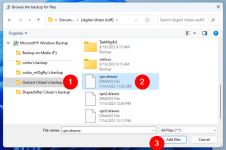 How to restore files and folders from a Windows backup